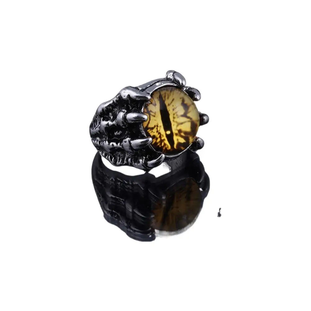 Chic Personality Niche Design Alloy Demon Eye Trendy Sweet Fashion Jewelry Halloween Accessory Men Ring Korean Style Ring