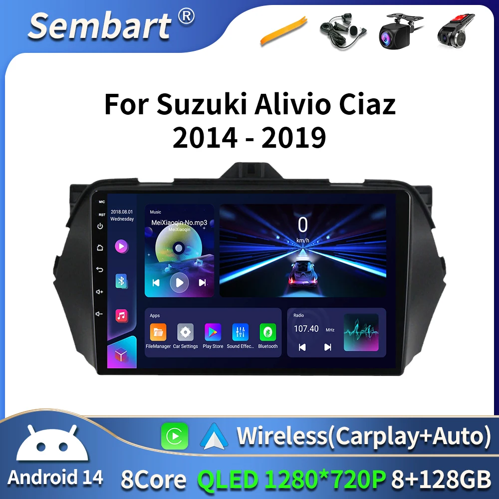 

Car Radio Android For Suzuki Alivio Ciaz 2014-2019 GPS Navigation Video 5G Auto Stereo Wifi Screen Multimedia Player No 2din DVD