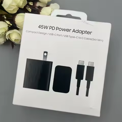 EP-T4510 New Original Samsung GaN 45W PD Super Fast Charger US Power Adapter 1.8M 5A USB Type-C Cable For Galaxy S24 S23 S22 S21