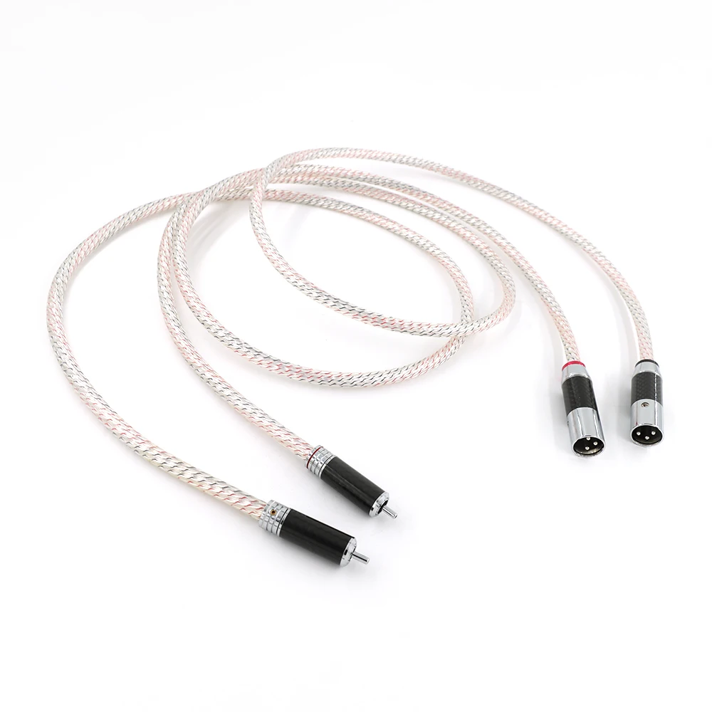 Pair Nordost Valhalla Series XLR Balanced Interconnect Cable With Carbon Fiber XLR Plug 3Pin Male to Female Audio Balanced Cord