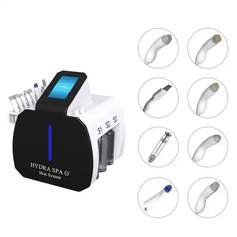 

8-in-1 Deep Face Cleaning Skin Beauty Machine Oxygen Facial Rejuvenating RF Aqua Skin Scrubber for Glowing Skin