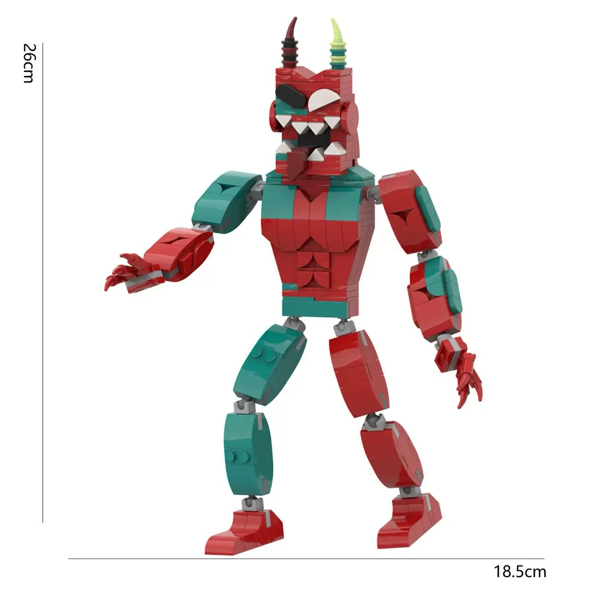 Garten Of Banban 8 الفصل الجديد مزيج أحمر أخضر لعبة مكعبات بناء الوحش، نموذج دمية الوحش ألعاب عيد الميلاد هدايا عيد الميلاد #4