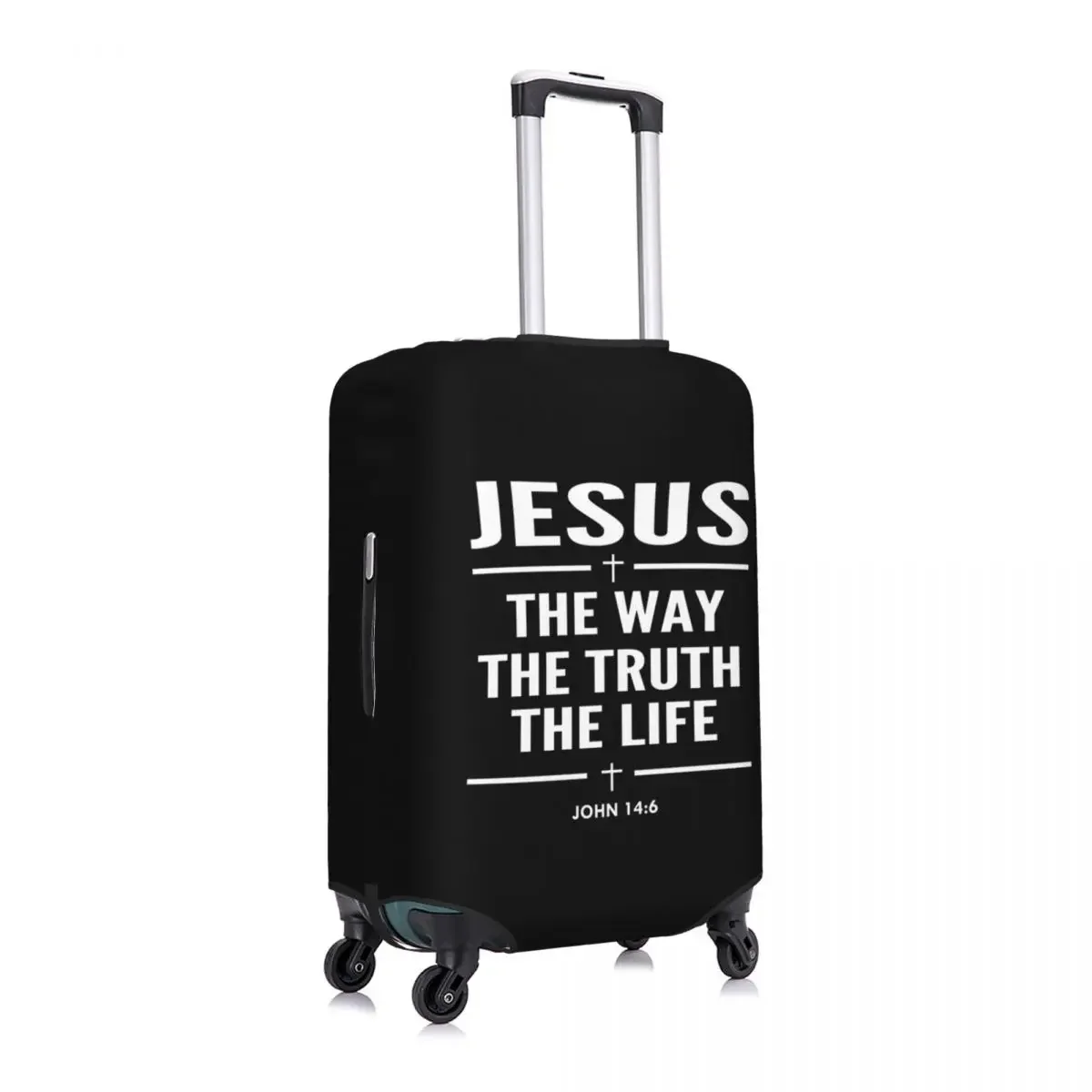 Custom Jesus The Way The Truth The Life Suitcase Cover Religion Cross Christian Faith Travel Luggage Covers for 18-32 inch