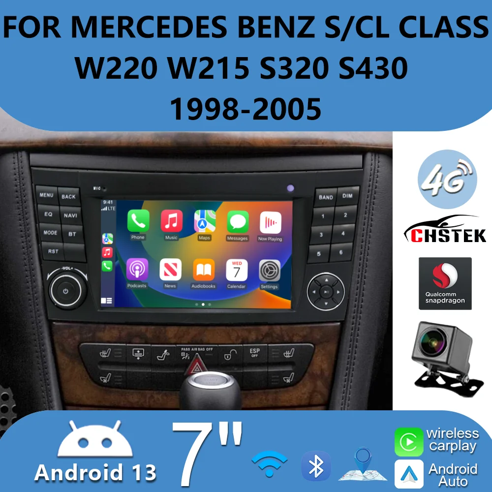 

CHSTEK Автомобильный CarPlay для Mercedes Benz E-Class W211 E200 E220 E240 E280 Мультимедийный плеер WIFI Навигация Стерео 4G 2din