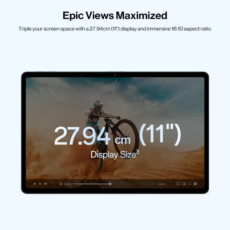 جهاز لوحي OnePlus Pad Lite الإصدار العالمي الجديد مقاس 11 بوصة للعناية بالعين وعرض 90 هرتز ومكبرات صوت رباعية ببطارية 9340 مللي أمبير في الساعة مزود بتقنية البلوتوث 5.4 OxygenOS 15 #4