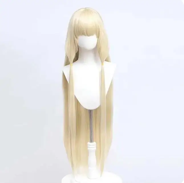 Cosplay Wig Long Straight Light Golden Wig  Heat Resistant Fibre Wigs