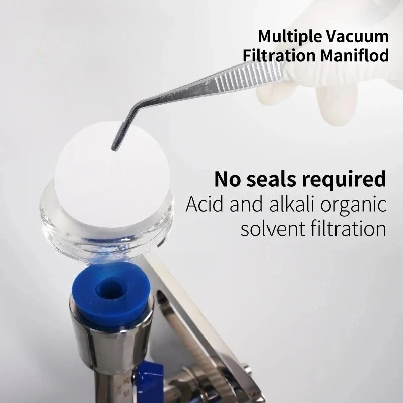 Lab Vacuum Filtration Manifold 3 Branch Glass Funnel Liquid Separation Equipment