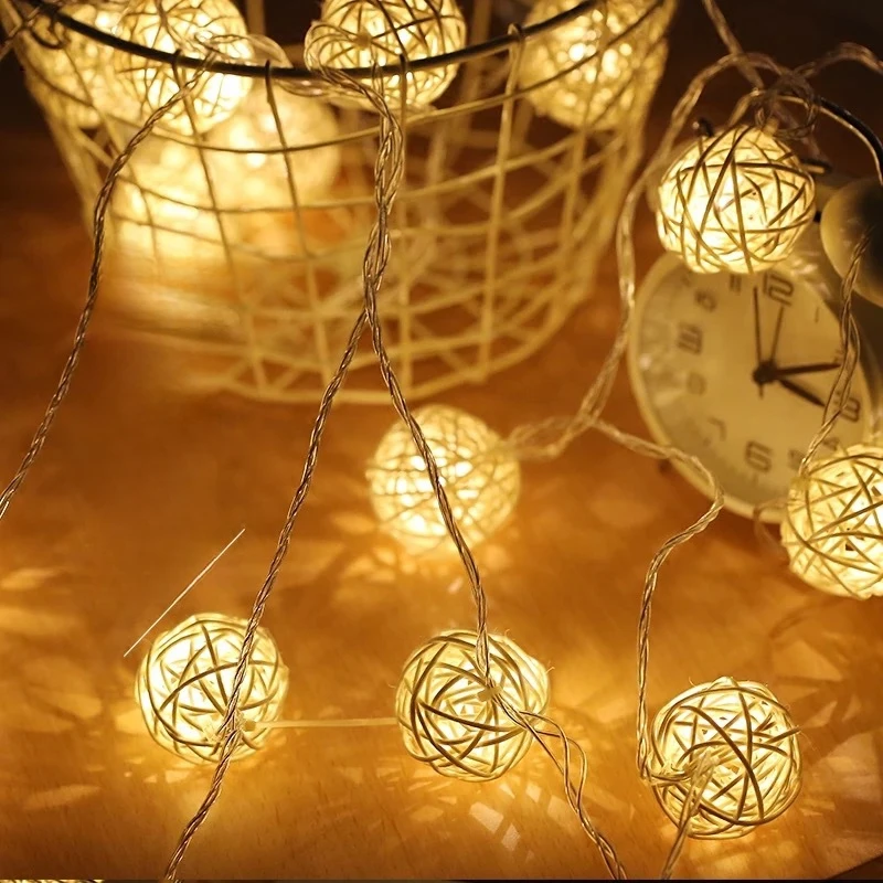 HandmadeledSepak Takraw String Light Modeling Licht Ster Licht Kerstdecoratie Klein Gekleurde Licht Knipperlicht
