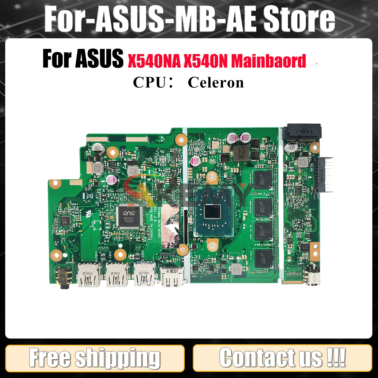 

X540NA Laptop Motherboard For ASUS VivoBook R540N X540NA X540NV X540N F540N D540N A540N Notebook Mainboard With Celeron CPU stk