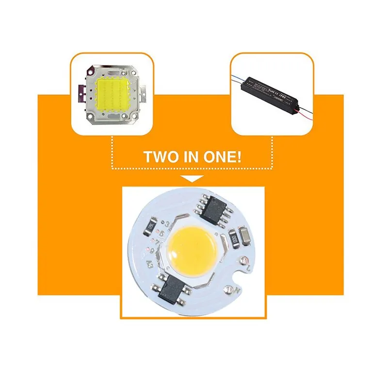 3W 5W 7W 10W 12W AC220V LED Lamp Chip Red Blue Green Cold White led COB Smart IC Driver Fit For DIY LED Spotlight Floodlight