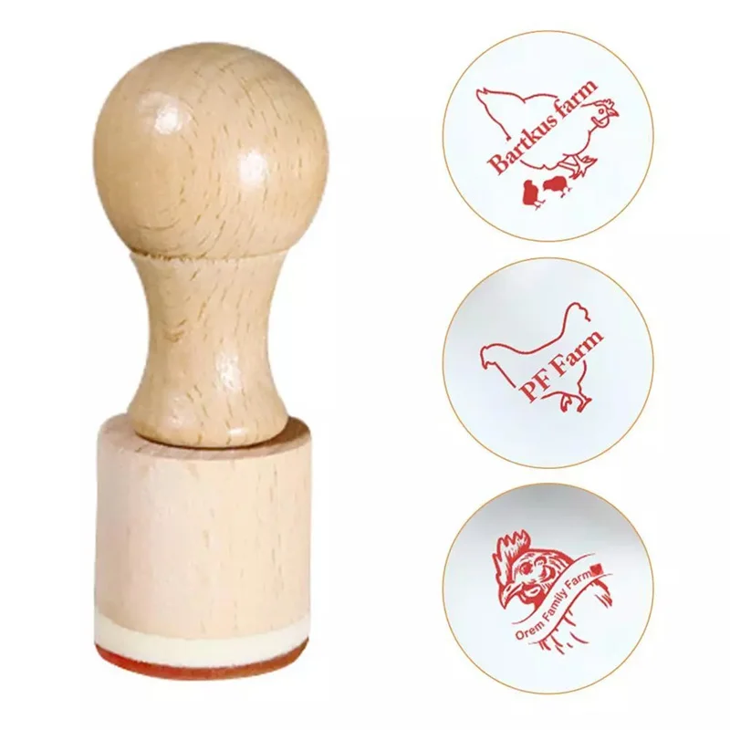 1pc Creative Stamp For Personalized Farm Fresh Eggs Round Plastic Egg Stamp Set For Crafters & Bakers Perfect Gift For Easter