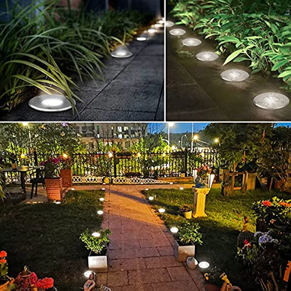 Luz LED subterránea de 12W RGB para exteriores, impermeable, 12V, lámpara de paisaje enterrado para jardín, cambio de Color IP67 para camino de césped, patio de paso