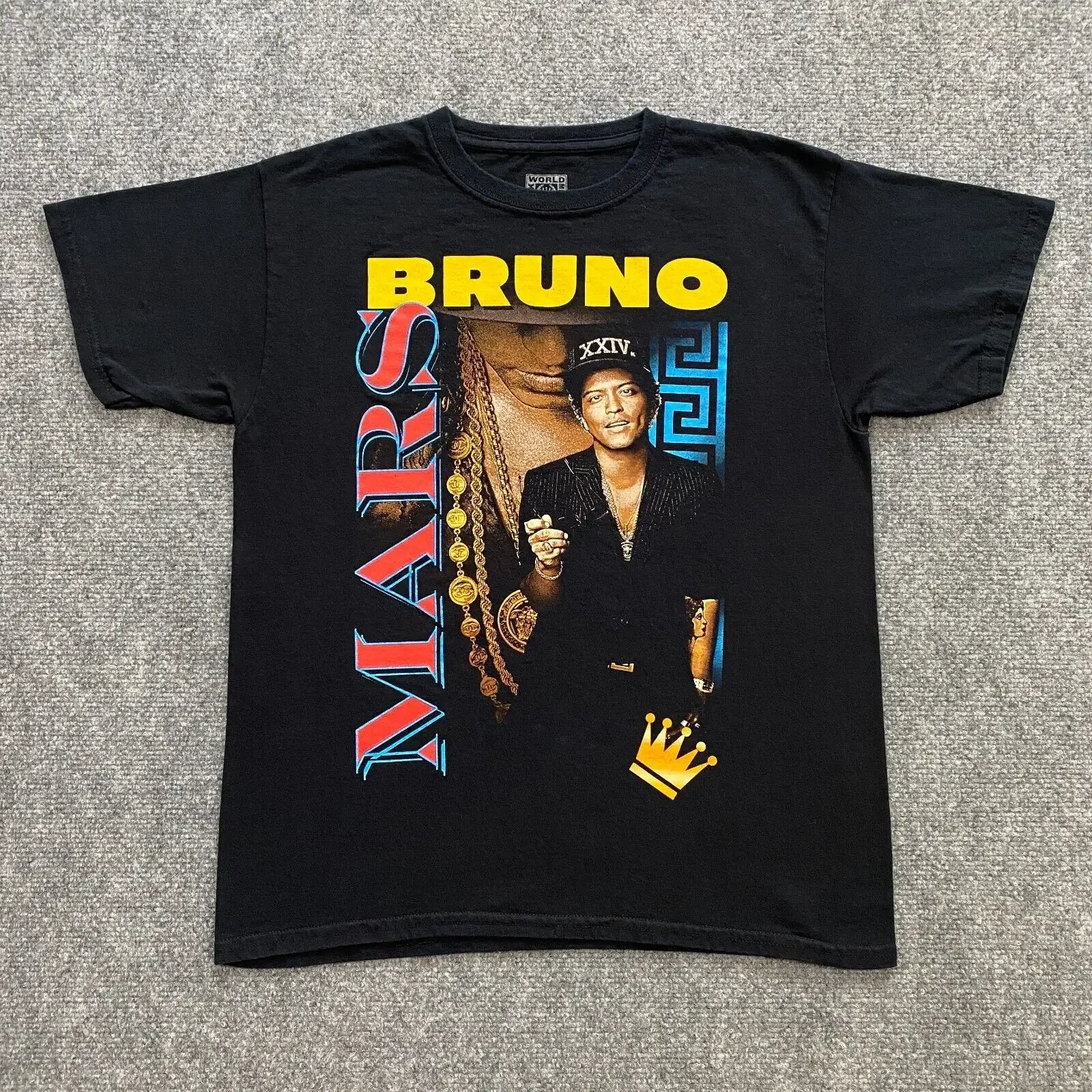 Bruno Mars 24K Magic World Tour T-Shirt Adult Large Black Merch Xxiv Concert