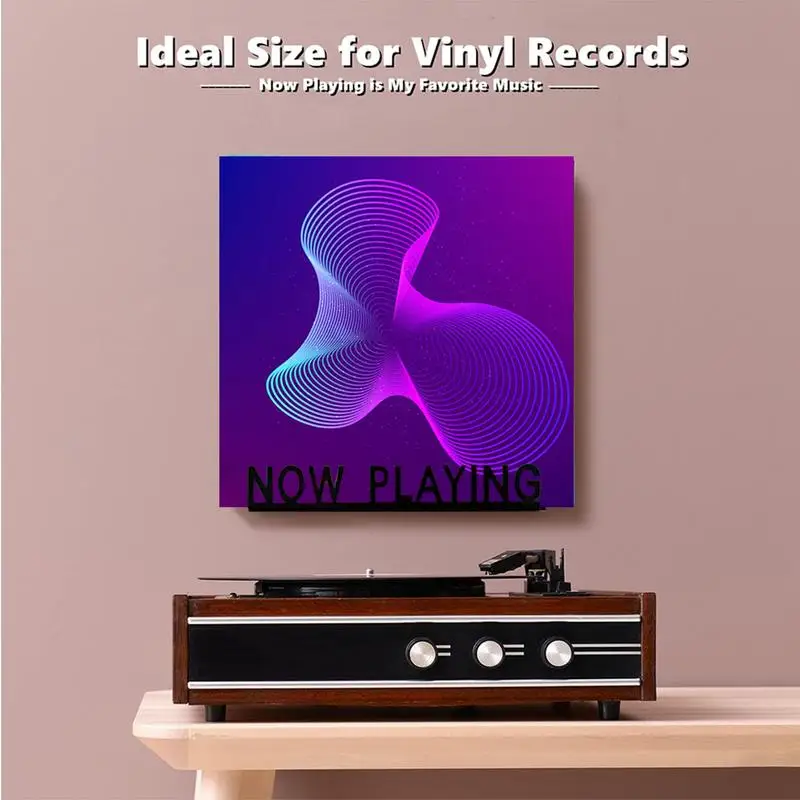 Acrylic Record Shelf Wall Mount Now Playing Wall Mount DVDs Record Display Stand Vinyl Record Shelf For Album Display Storage