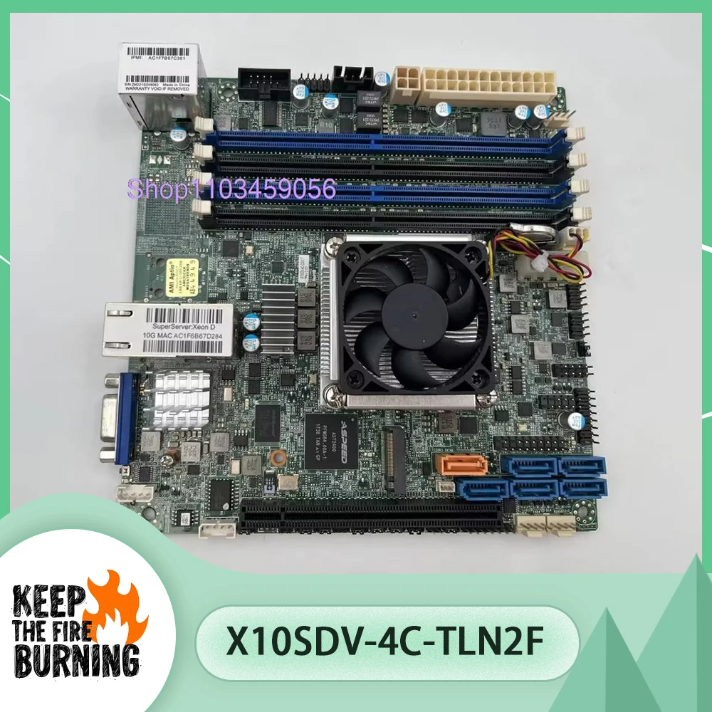 

Server Motherboard For Supermicro X10SDV-4C-OS017 ITX XEON D1521 NAS X10SDV-4C-TLN2F