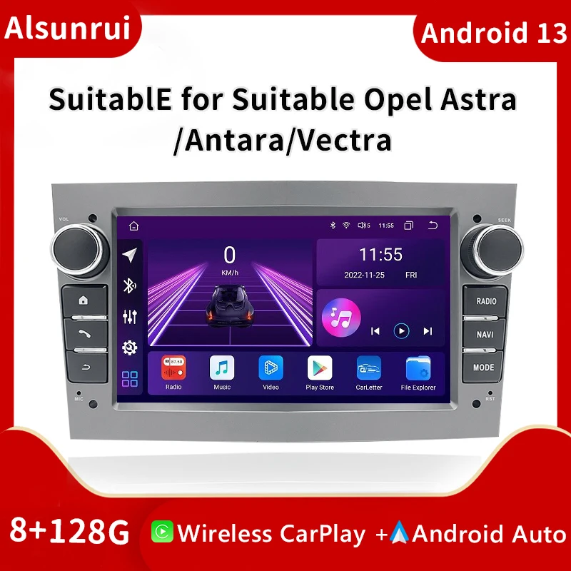 

4G Carplay AutoRadio 2 din Android 13 For Opel Vectra C Zafira B Corsa D C Astra H G Jvivaro Meriva Multimedia Stereo GPS Screen