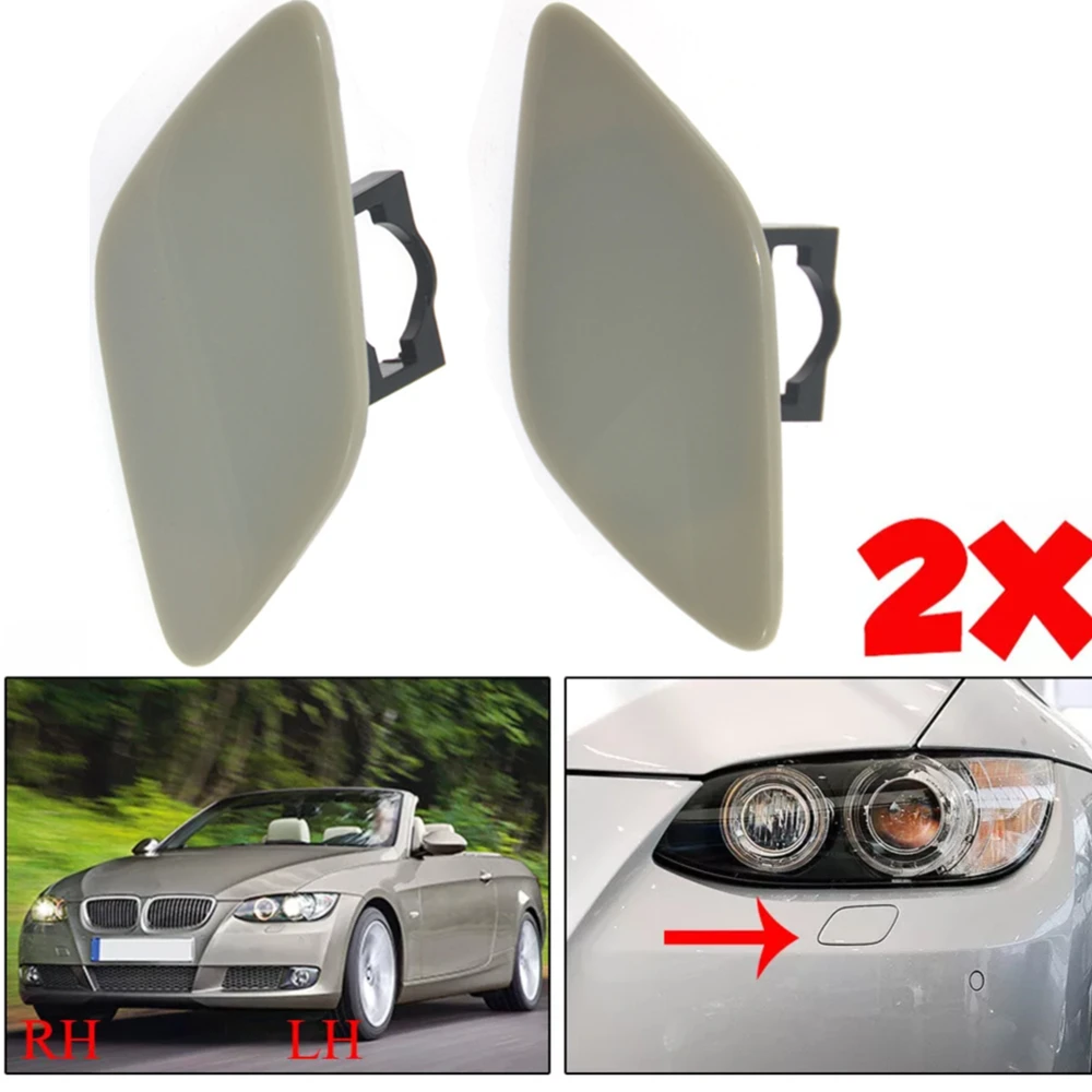 

​Headlight Washer Cover Cap Bumper Flap Trim Pair For BMW 3-Series E92 E93 Coupe