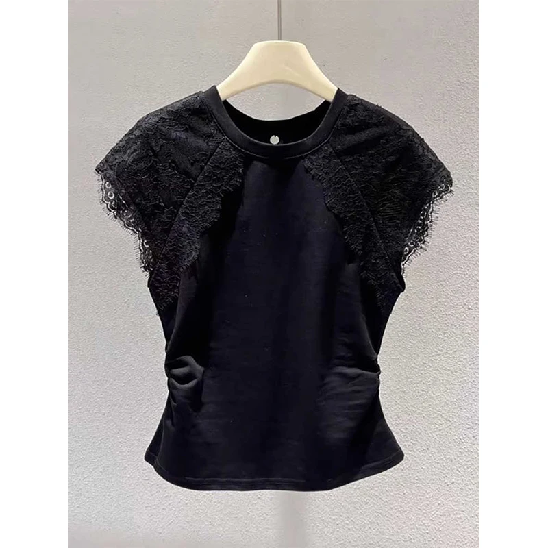 Black [lace stitching]