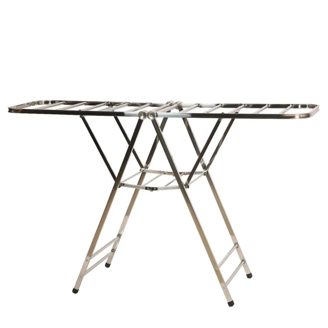 

Amazon 304 stainless steel drying rack thickened and weighted household floor multi-functional quilt drying rack wholesale