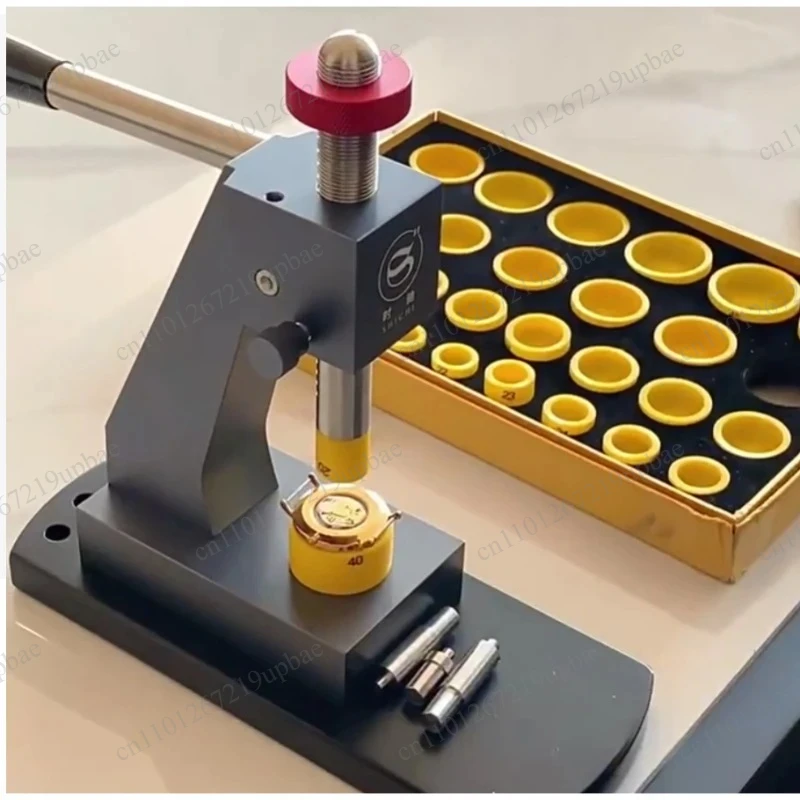 6173 Watch Press Machine 29Pcs Molds Watch Back Case Press Tool Kit for Closing Watch Cover Watchmaker Repair Supplies