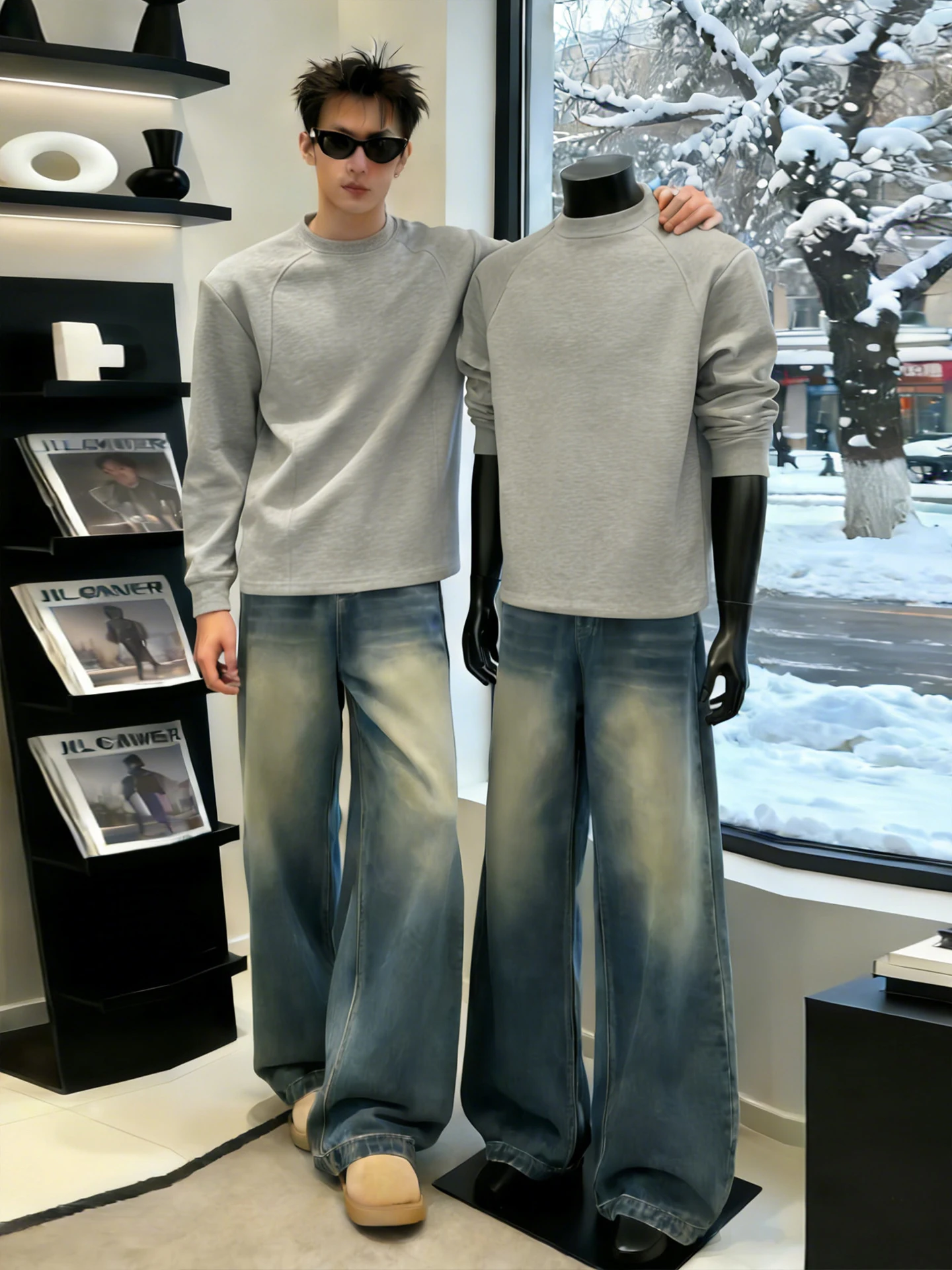 

Мужская американская футболка с длинным рукавом, зимняя, утепленная, с подкладкой на плечах, на флисовой подкладке, повседневная, свободного кроя, с круглым вырезом