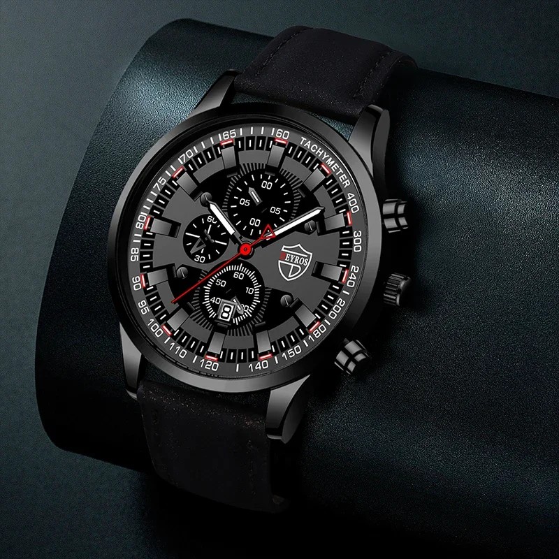 2023 modne męskie zegarki luksusowa skórzana bransoletka kwarcowy zegarek na rękę dla mężczyzn Business Casual świecący zegar relogio masculino