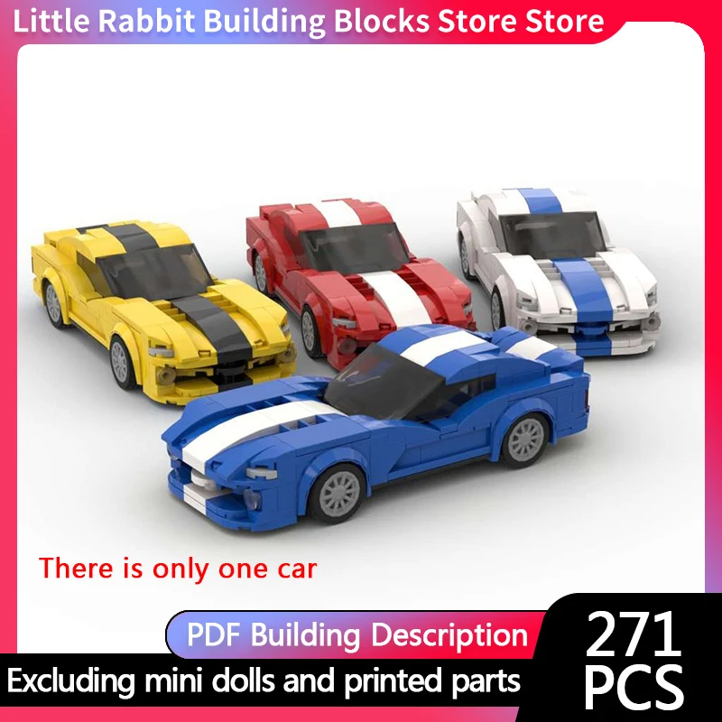 Speed Racing Car Model MOC Building Bricks Sports Car Vehicle Pack Modular Technology Children Holiday Gifts Assemble Toys Suit