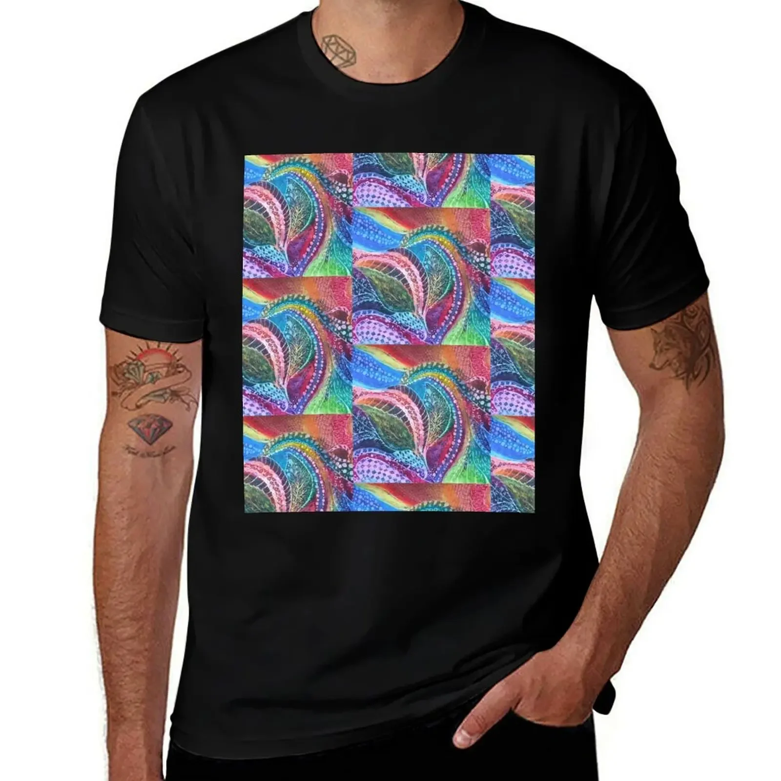 Colorful leaves T-Shirt summer clothes luxury designer mens graphic t-shirts