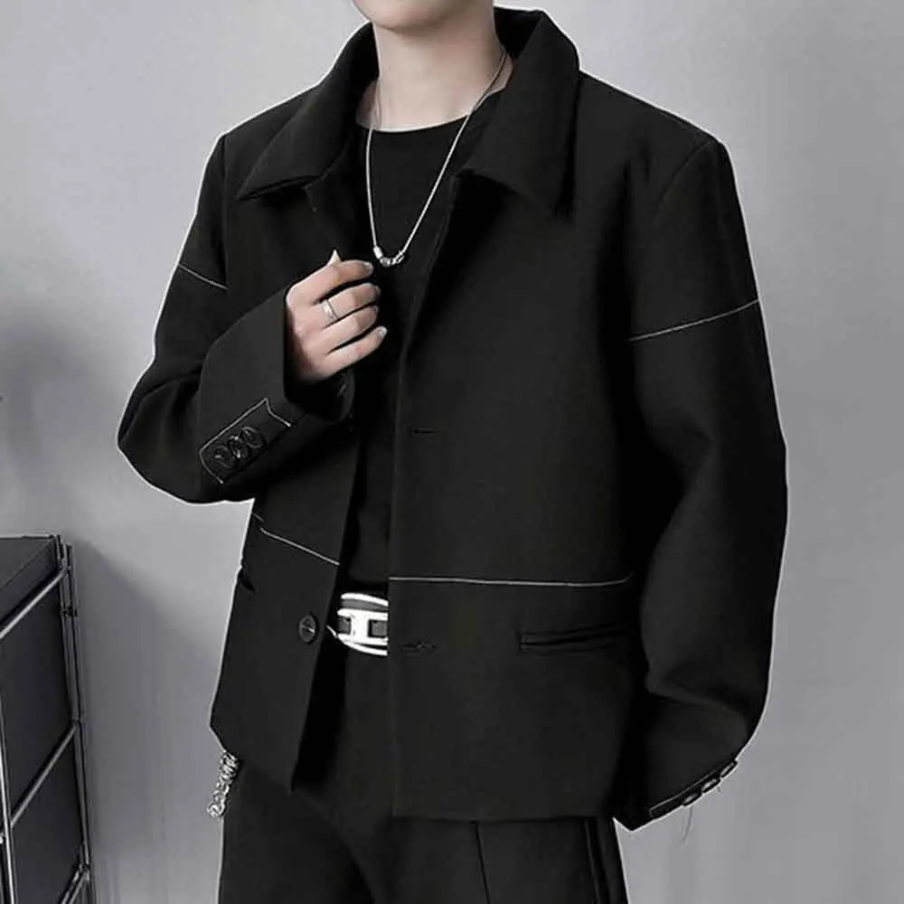 

Mens Jacket Clear Lines Ballroom Casual Suit Jacket Fashion Nightclub Stage Performance Long Sleeve Top Men'S Clothing 2025 New