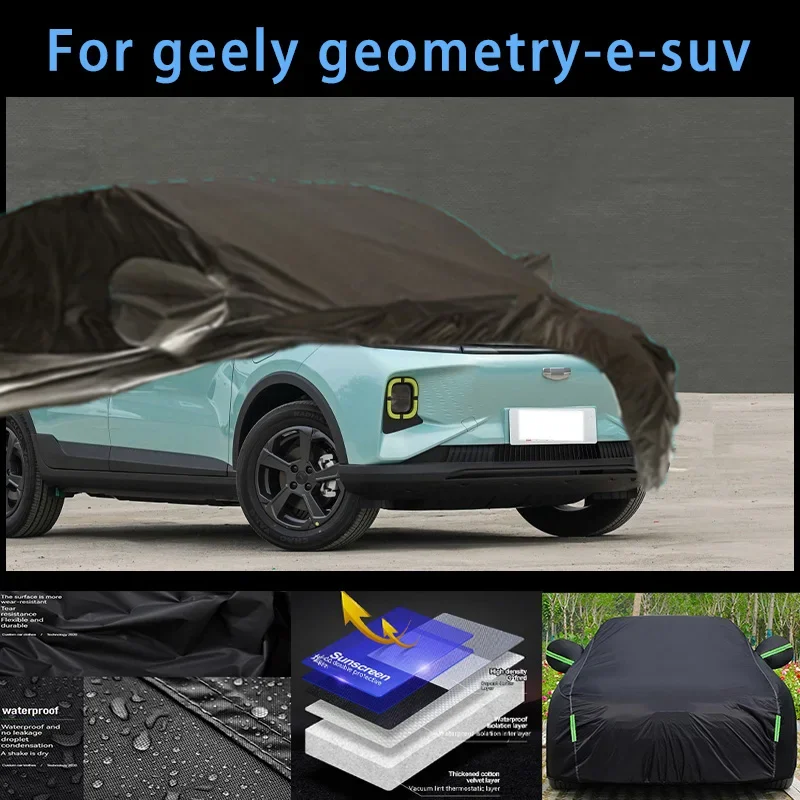 

For geely-geometry-e-suv Outdoor Protection Full Car Covers Snow Cover Sunshade Waterproof Dustproof Exterior Car accessories