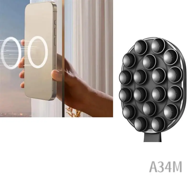 

A34M-JOYROOM Silicone Suction Cup Magnetic Holder Car Phone Holder For Portable Phone Holder