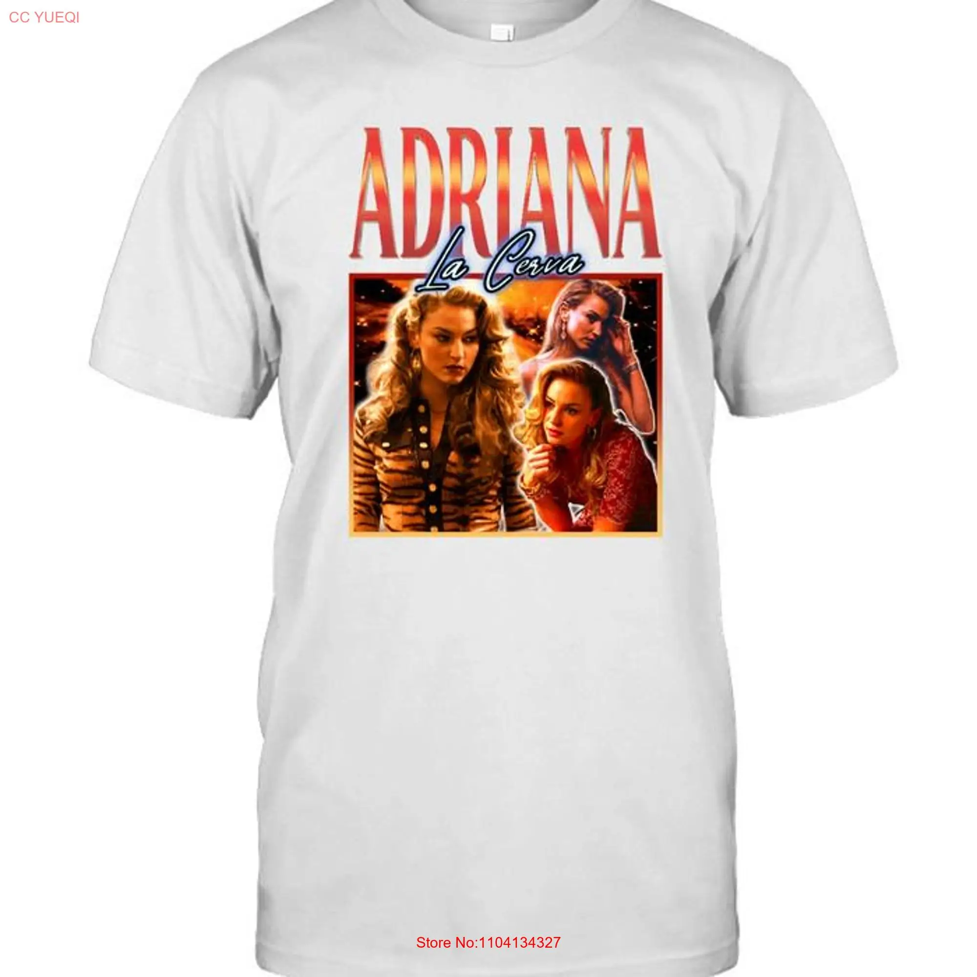 Limited Adriana La Cerva Vintage T Shirt for Woman anda Man long or short sleeves