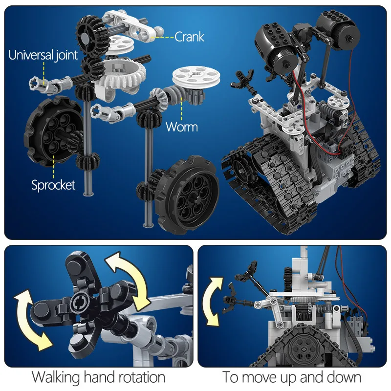 NEW 408PCS Creative Technical RC Robot Electric Building Blocks City Remote Control Intelligent Robot Bricks Kids Christmas Gift