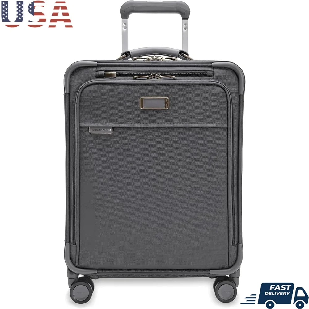 

Global 21 Inch Expandable Spinner Luggage Carry On Travel Bag with 360 Wheels Softside Rolling Design Secure Organization