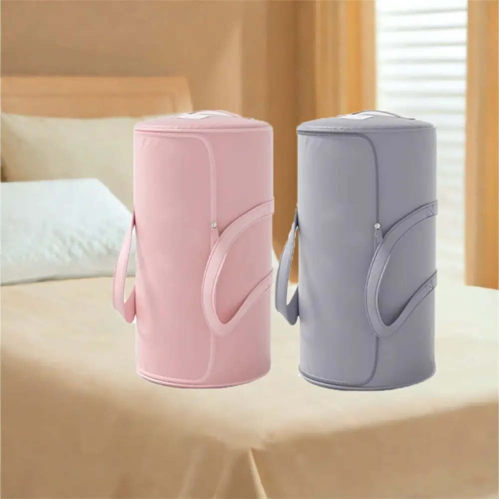 

Large Capacity Cylinder Quilt Storage Bag Dustproof Foldable Clothes Quilt Storage Bag Moisture-proof with Zipper