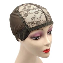 Zwart/Bruin/Beige Pruik Maken Caps Pruik Caps Voor Het Maken Van Pruiken Verstelbare Pruik Cap Weave Caps Voor Het Maken Van Pruiken