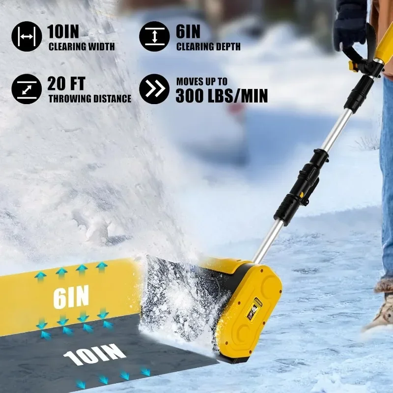 Cordless Snow Shovel for DeWALT 20V Battery, Electric Snow Blower for Driveway with Telescopic Pole (Battery Not Included)