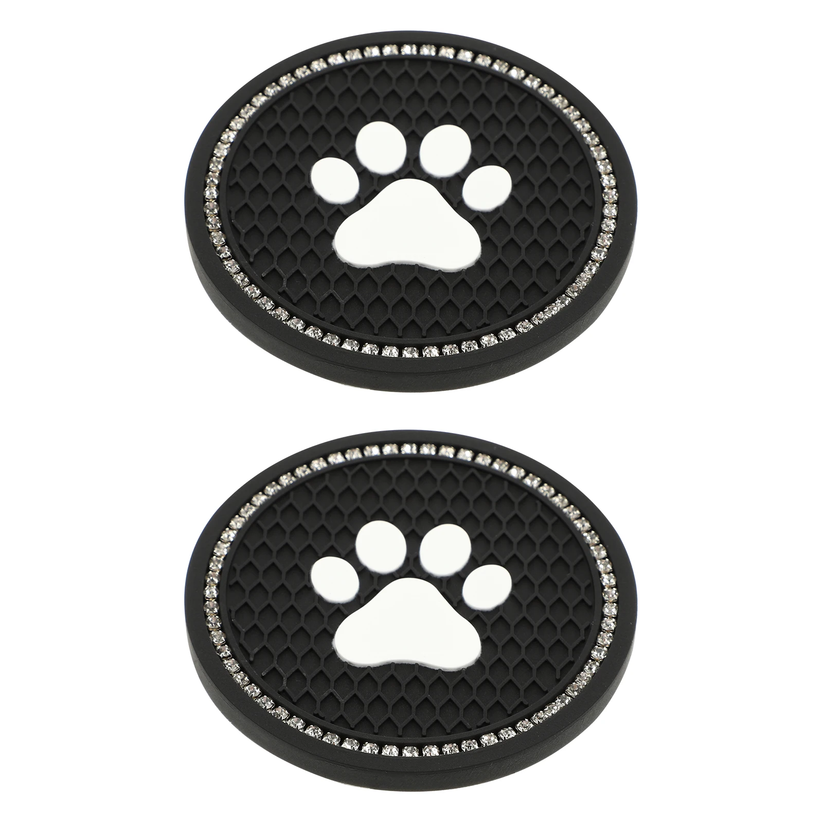 

2 Pcs Cat Paw Coaster Car Coasters for Cup Holders Bracket Universal Pvc Travel