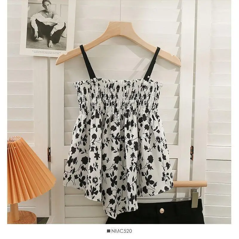Women's Camisole Base Layer Vest Soft Fabric For Women For Outerwear And Inner Wear Floral French Irregular Design Unique