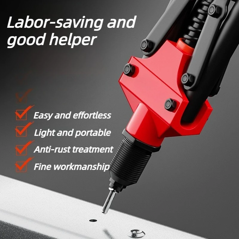 Heavy Duty Riveter Guns Set  Alloy Steel Manual Riveting Gun Industrial Labor Saving Rivet Gun Tool Portable Hand Tools Kit