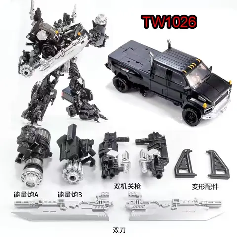 Juguetes de transformación BAIWEI Ironhide TW1026 Sentinel Prime TW1024 motor de bomberos SS61 camión SS14 modelo figura de acción Robot deformado