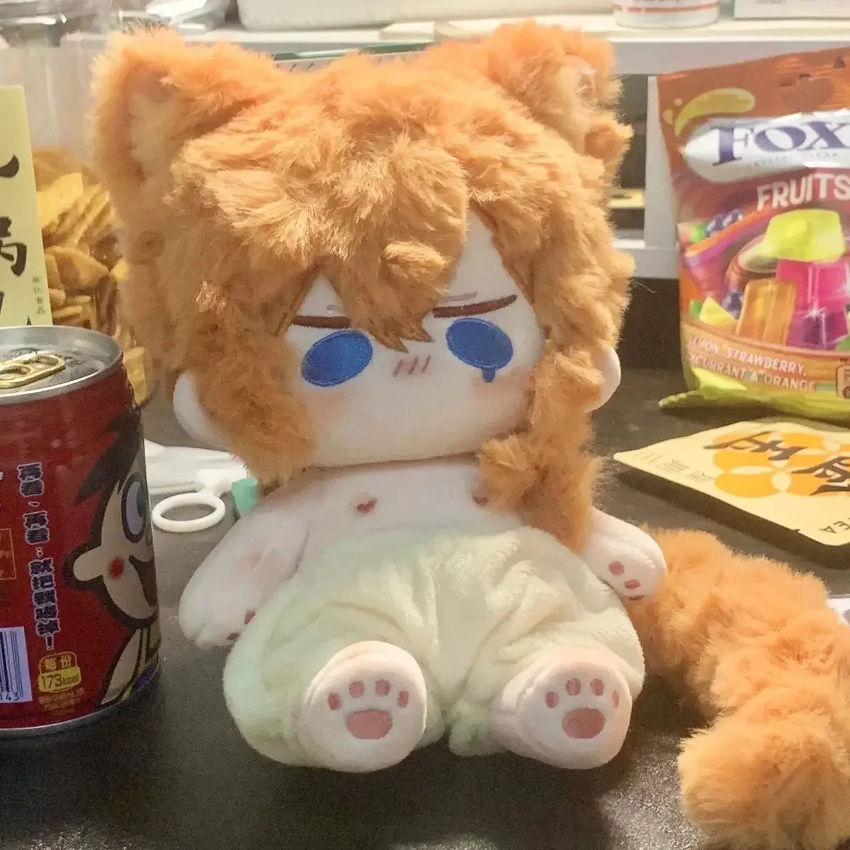 Bungo Stray Dogs 나카하라 Chuuya 20cm 코튼 인형 장난감 어린이를위한 성인 Collectible Gift Anime Peripheral Plush Puppet