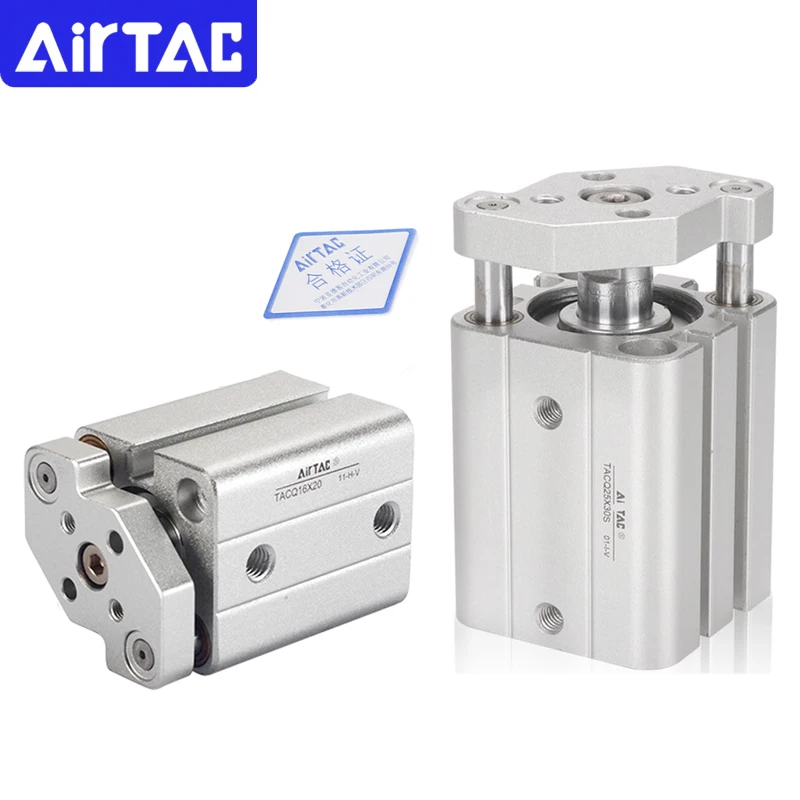 Original AirTAC TACQ Ultra Thin Cylinder TACQ12/16/20/25/32/40 Guide Rod Pneumatic Cylinder 5-100mm Stroke For Automation Piston