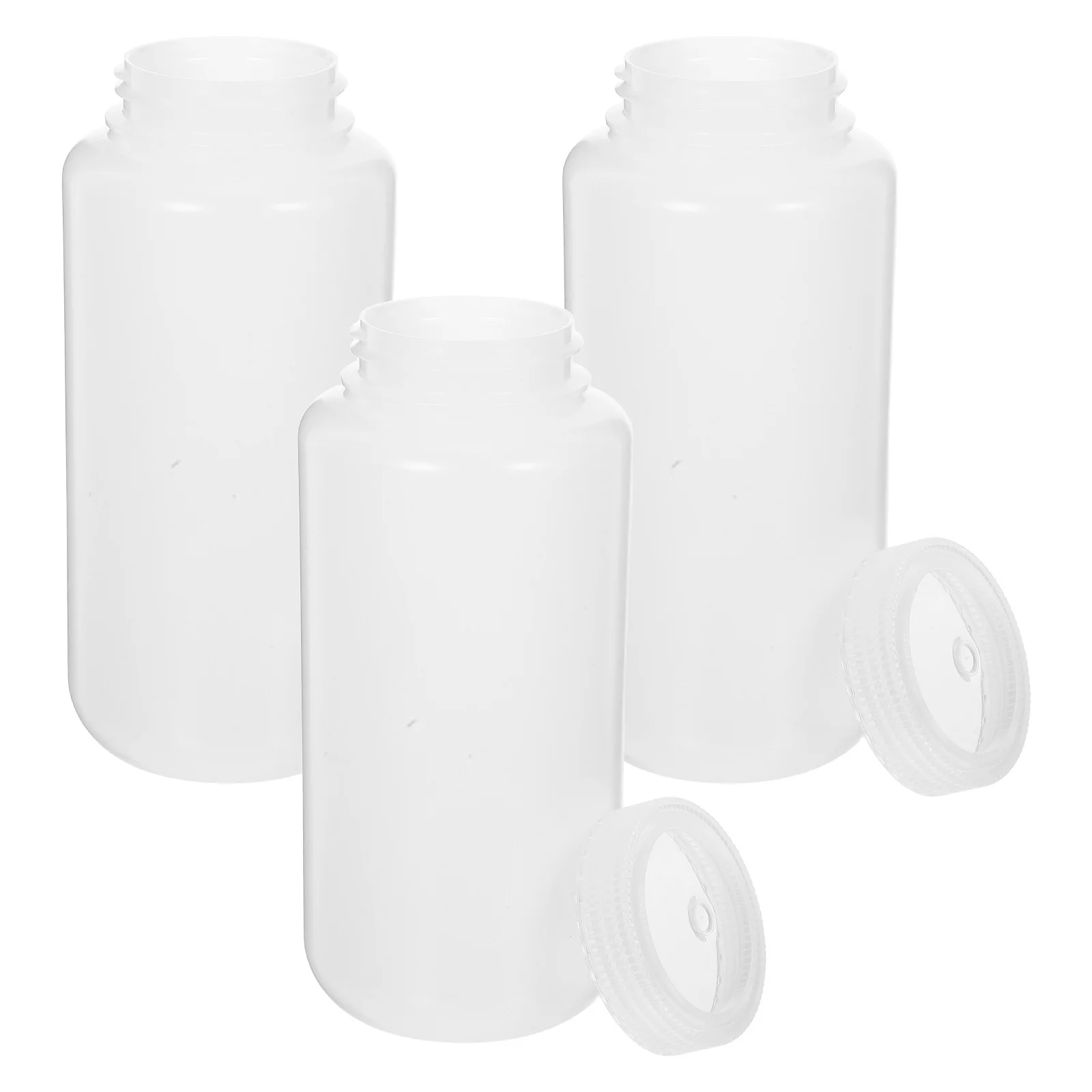 

3Pcs Wide Mouth Chemical Storage Bottles Lab Plastic Reagent Containers Leak Proof 1000ml White Containers for Liquids