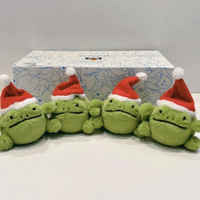 Christmas Ricky the Rain Plush Keychain Ugly Cute Xmas Bag Charm Pendant Soft Stuffed Animal Doll Ornament for Backpack Purse