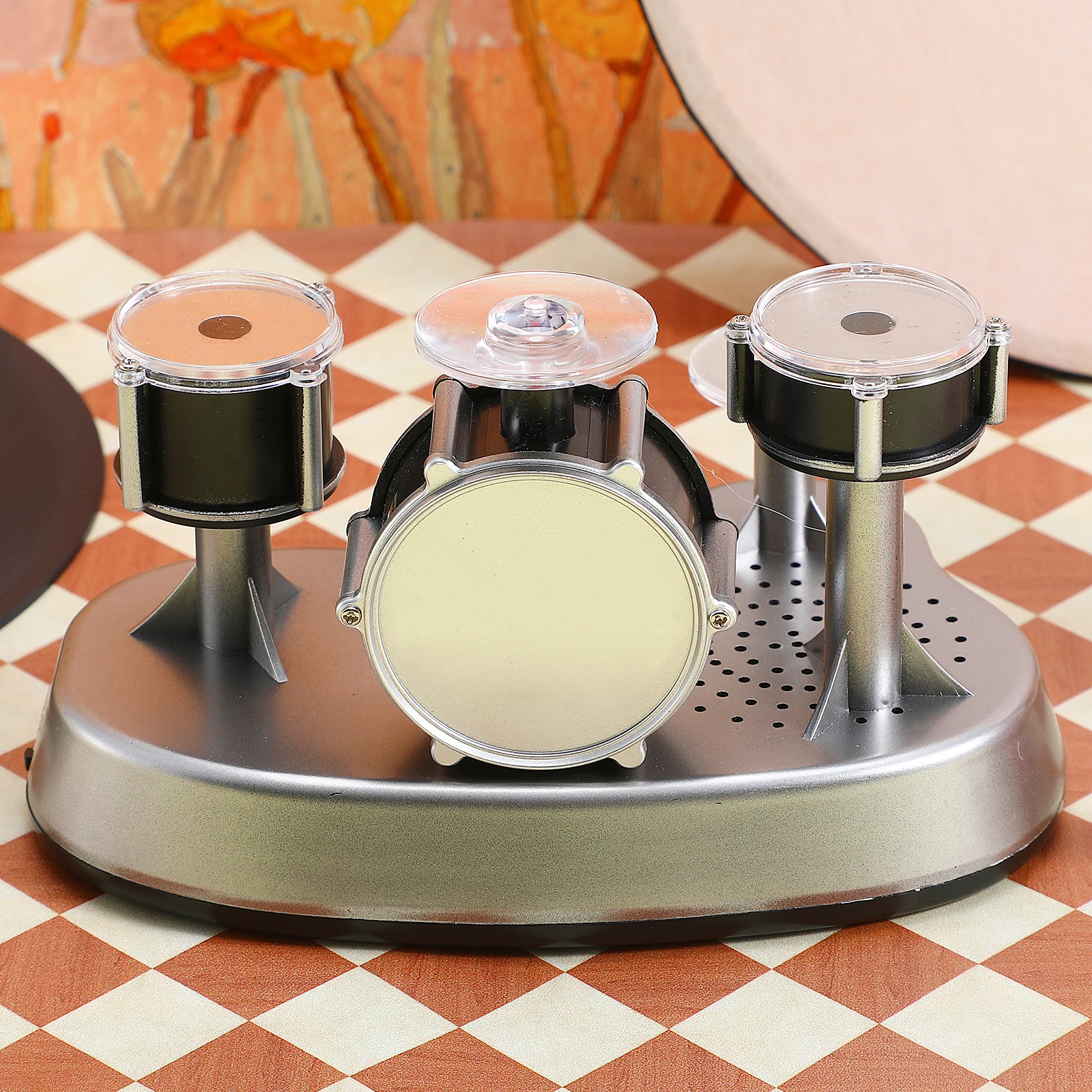 

Finger Drum Set Kids Musical Instruments Miniature Models LED Light Touch Drum Toy Electronic Sound Effects Game Mode