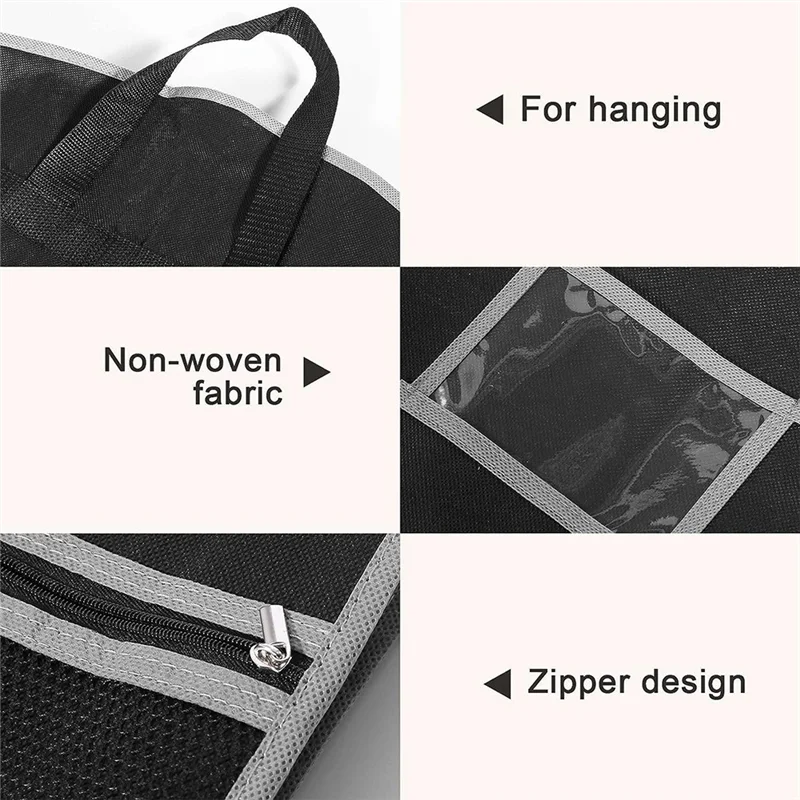 Suit Bag for Travel, Suit Carrier for Men Breathable Garment Bag with 2 Mesh Pockets and 1 PVC Pocket for Travel Closet