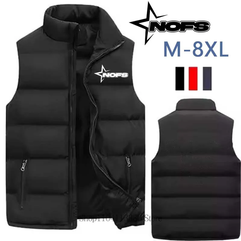 

Y2K Мужская мода Классический жилет с принтом Осень-зима Мужская одежда Повседневная теплая куртка без рукавов на молнии с воротником-стойкой Жилет Жилет Пальто