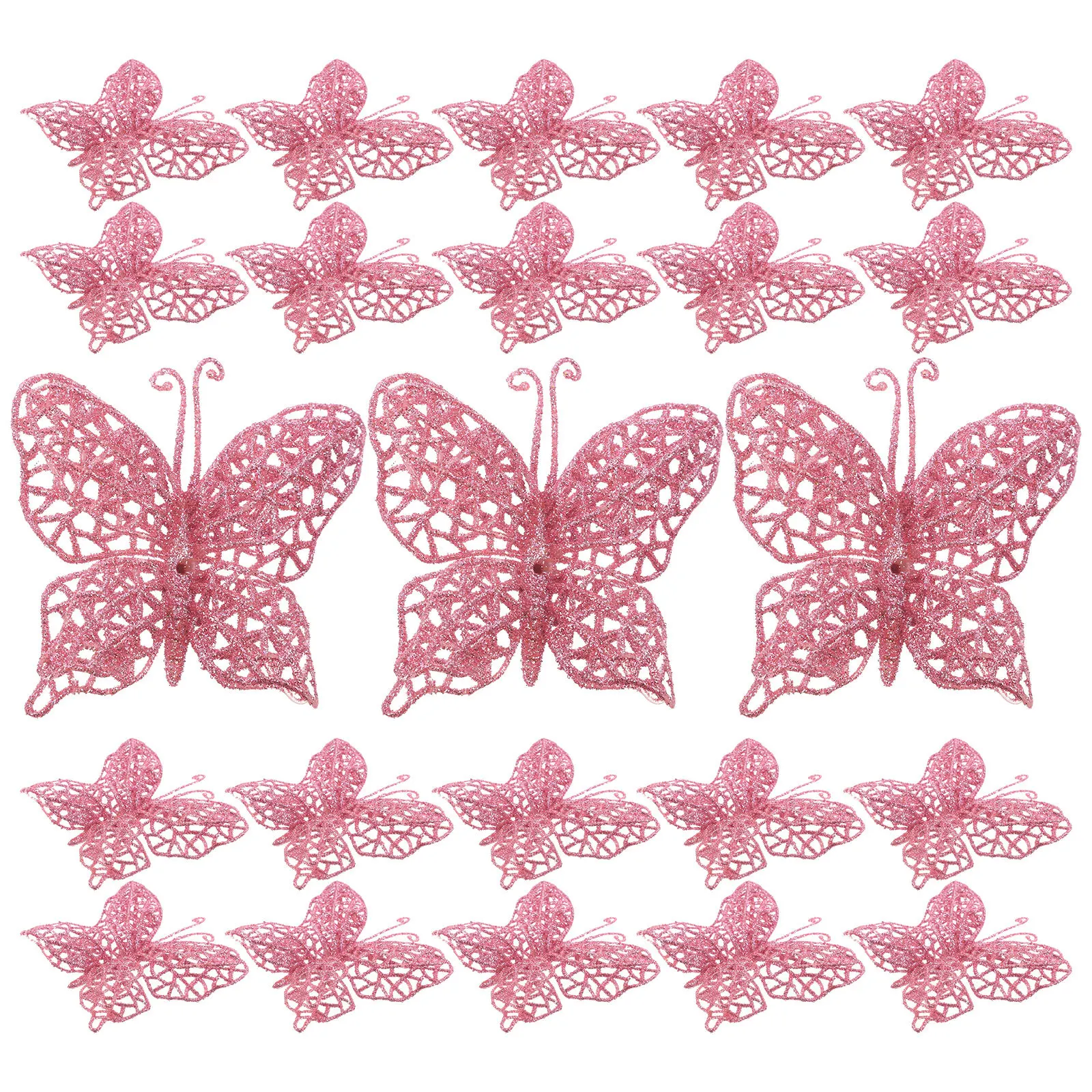 

36Pcs Christmas Glitter Butterfly Decorations for Wreaths Trees DIY Holiday Ornaments Christmas Ornaments Xmas Decor