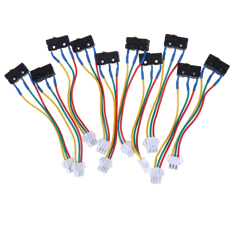 HMA72-10pcs Flame retardant material metal Gas Water Heater Micro Switch Three Wires Small On-off Control 0.6x1x2cm